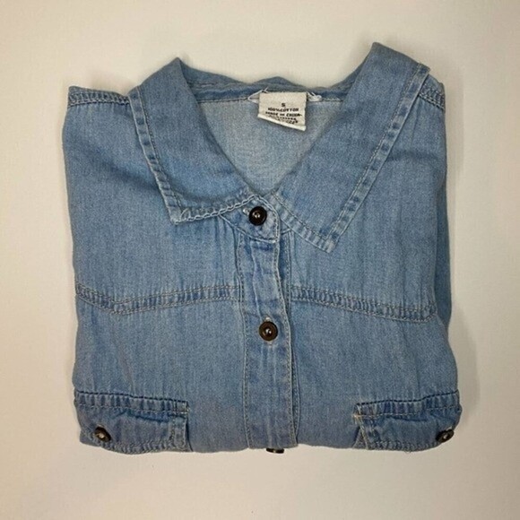 Prototype Button Shirt Womens Small Denim Style Long Sleeve - Picture 10 of 10